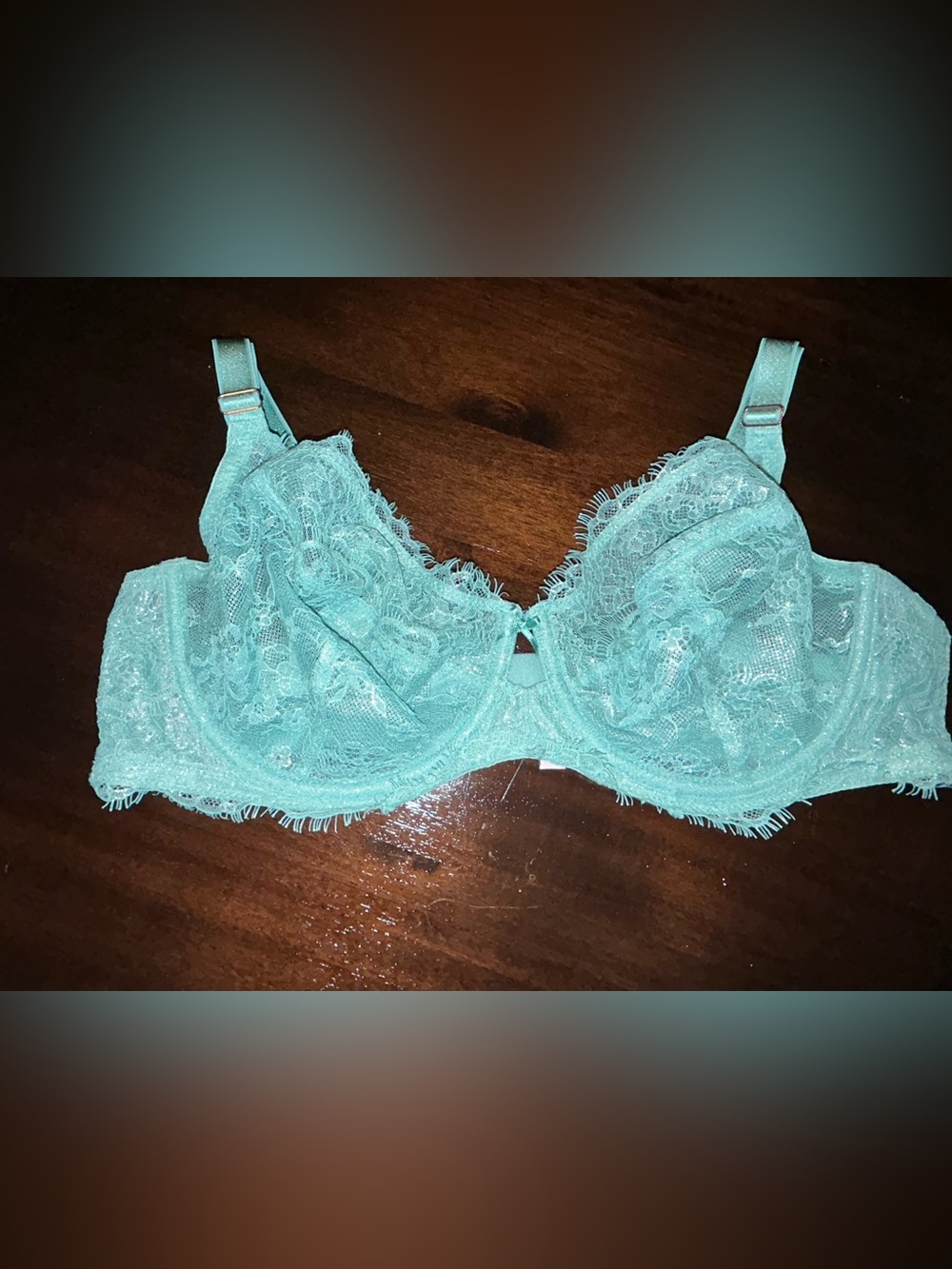 VS Dream Angels Demi Unlined Shine Lace Bra 38D
